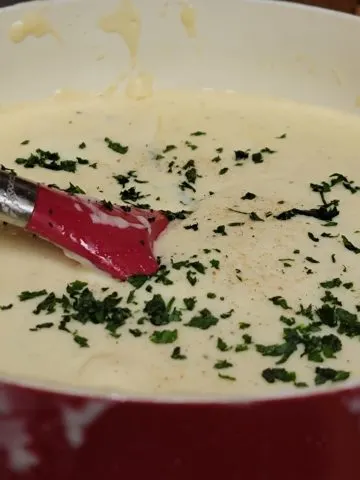 that weird family tortellini with gouda fondue