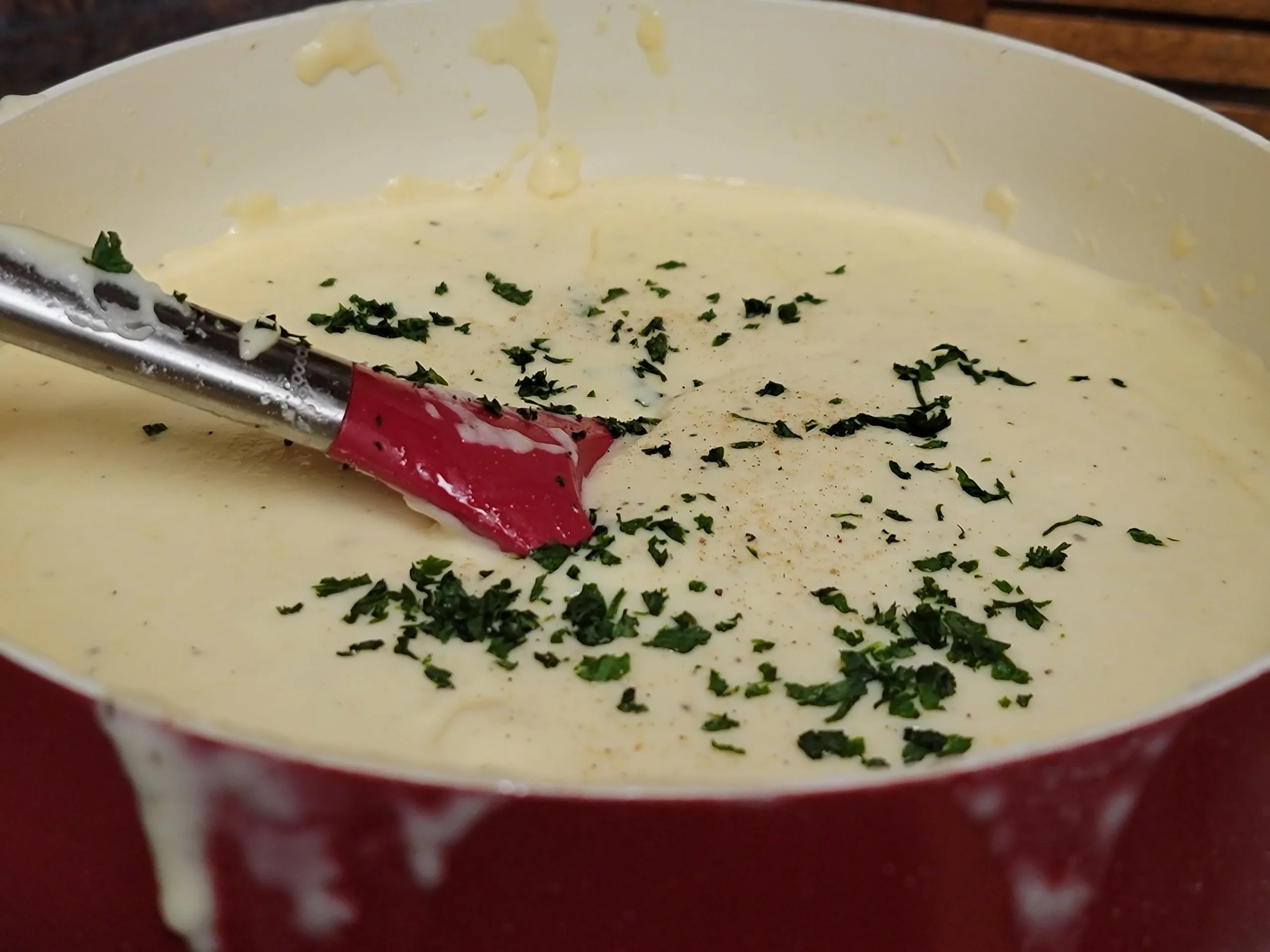 that weird family tortellini with gouda fondue